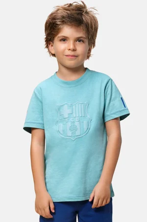 Barça Hemd mit himmelblauem Wappen - Junior | FC Barcelona Clearance