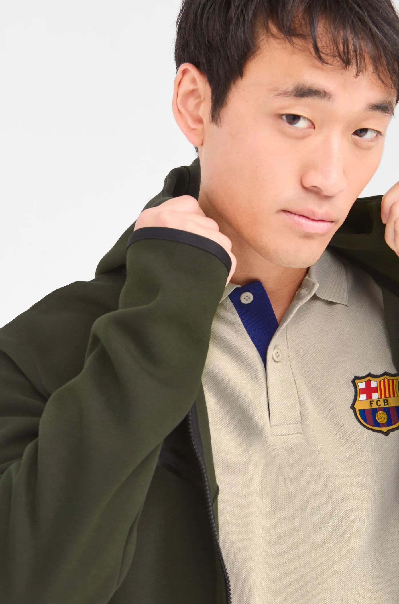 Beigefarbenes Schild-Poloshirt Barça Nike | FC Barcelona New