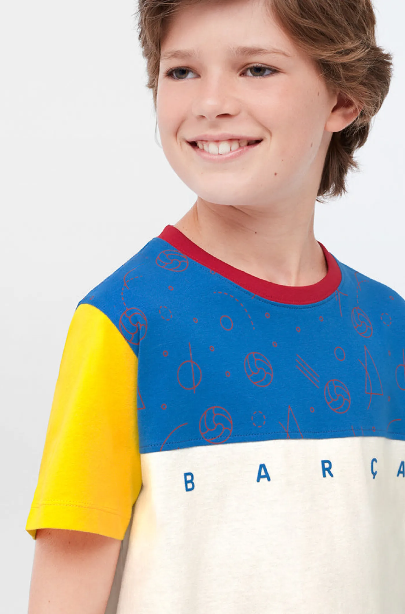 Beiges Barça-T-Shirt - Junior | FC Barcelona Hot