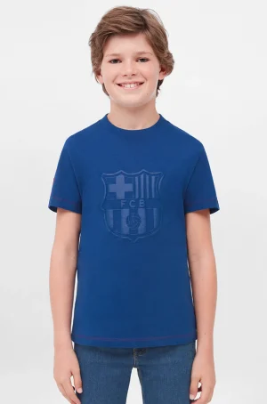 Blaues Barça-Schildhemd - Junior | FC Barcelona Outlet