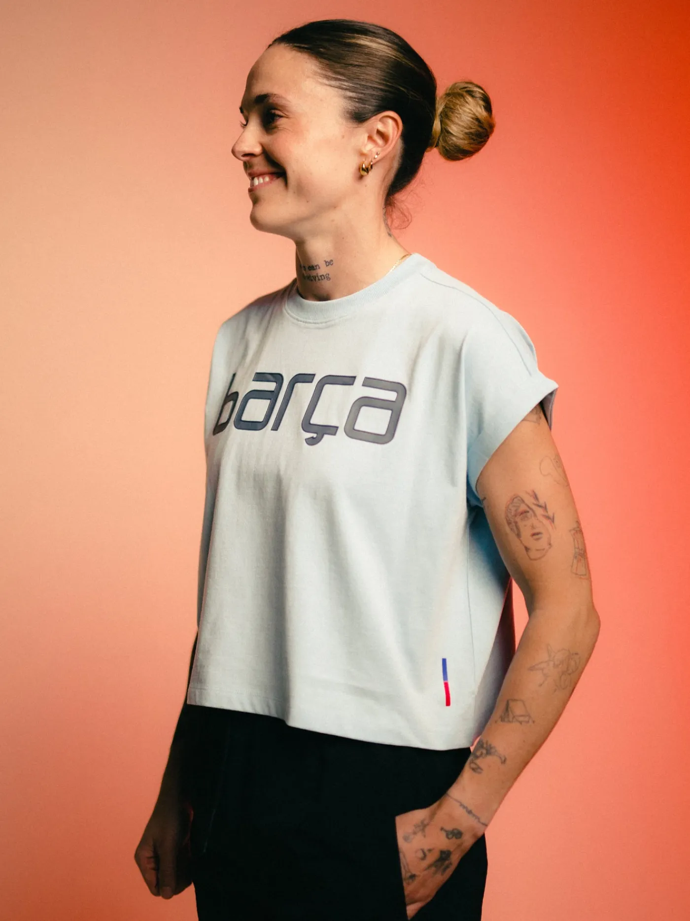 Blaues Barça-T-Shirt – Damen | FC Barcelona Outlet