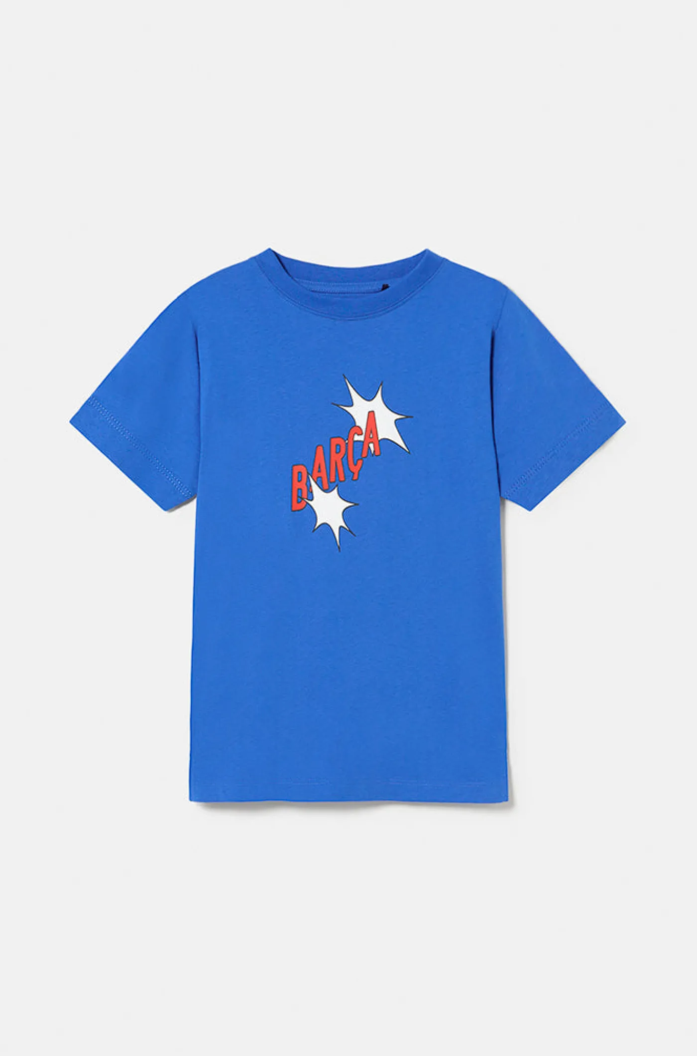 Blaues T-Shirt mit Barça-Motiven - Junior | FC Barcelona Clearance