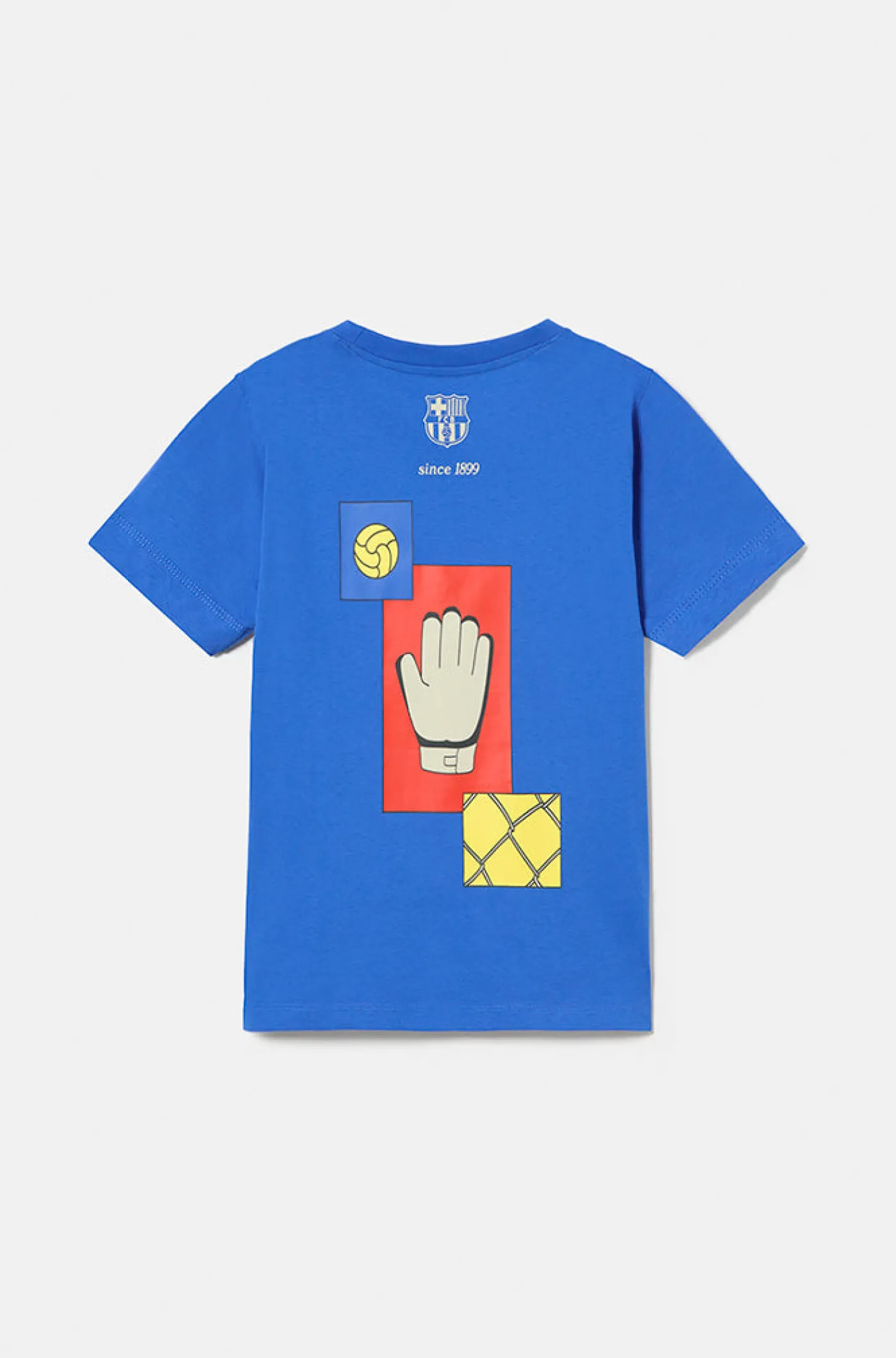 Blaues T-Shirt mit Barça-Motiven - Junior | FC Barcelona Clearance