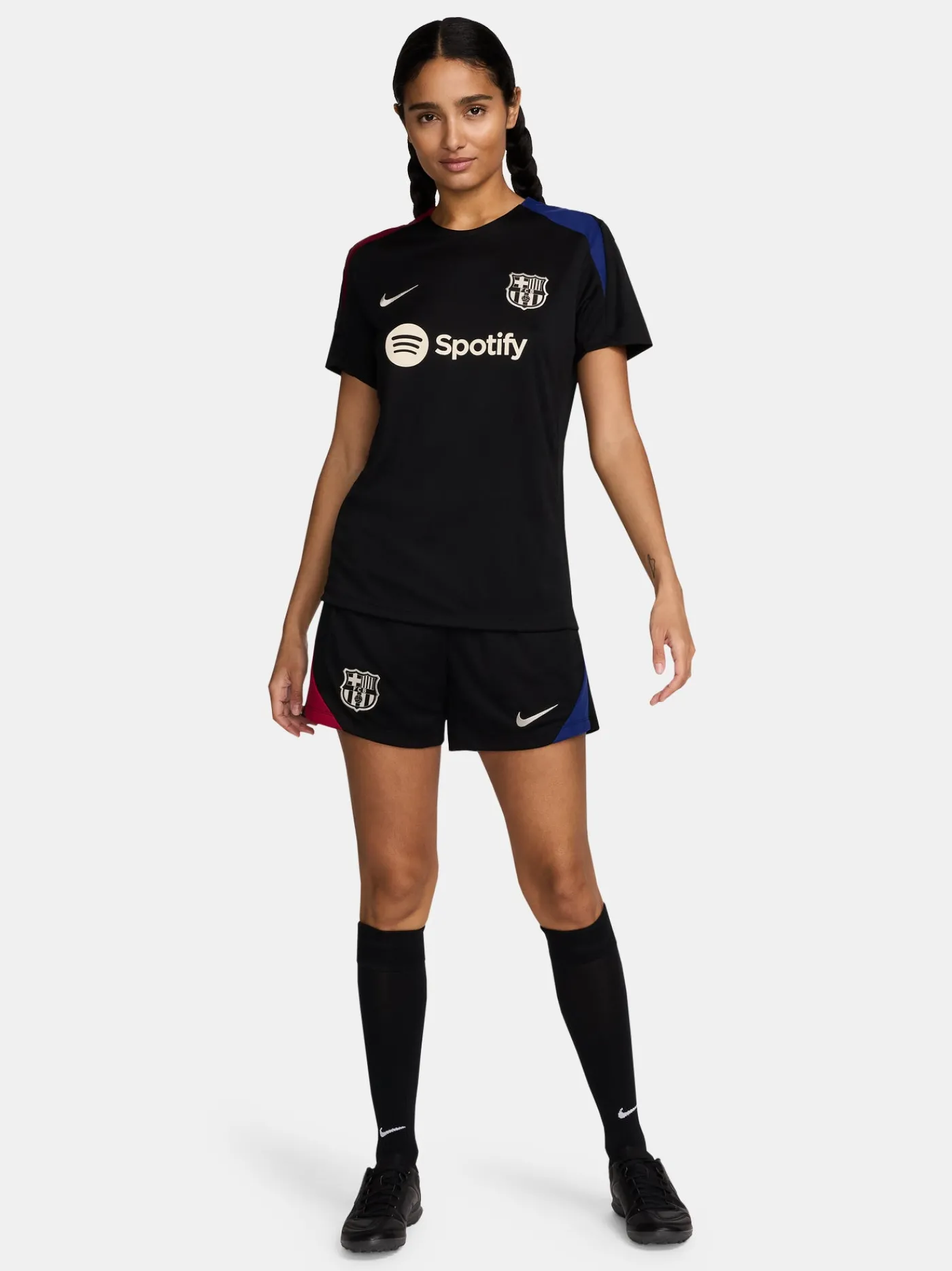 24/25 Schwarze Trainingsshorts – Damen | FC Barcelona Online