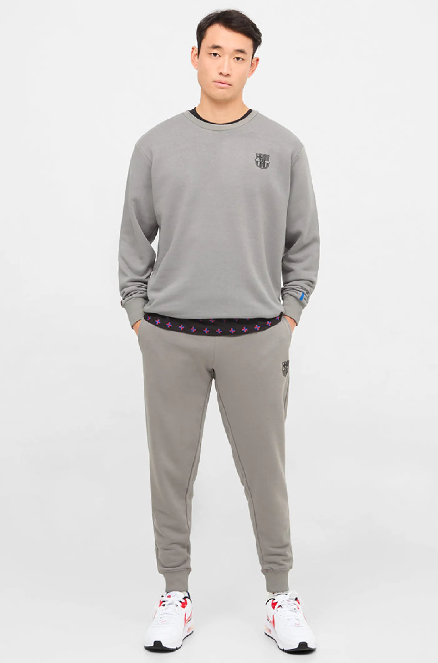 Graues Barca-Sweatshirt | FC Barcelona Best Sale