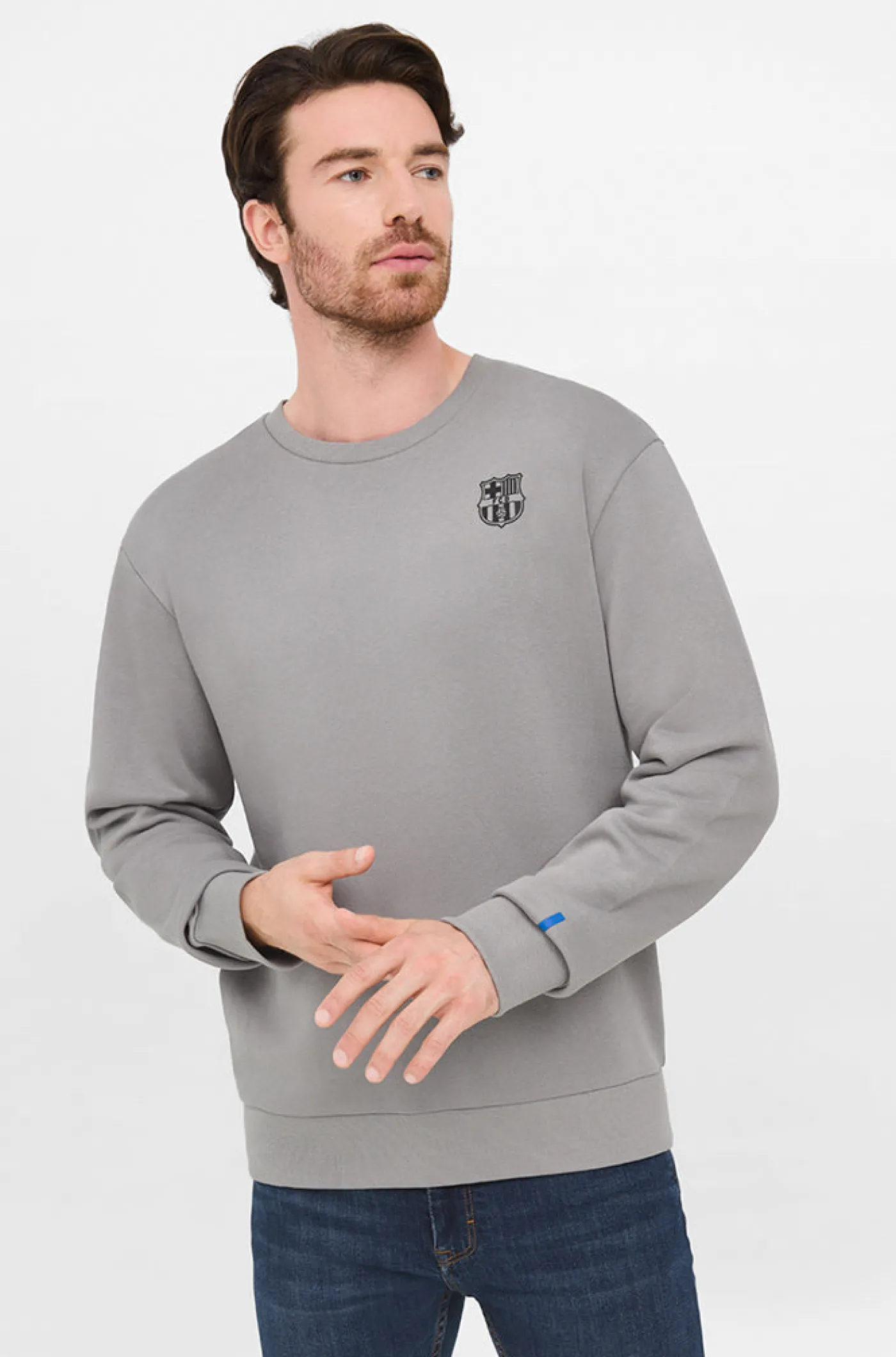 Graues Barca-Sweatshirt | FC Barcelona Best Sale