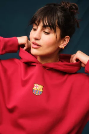 Hoodie rot Barça - Damen | FC Barcelona Outlet