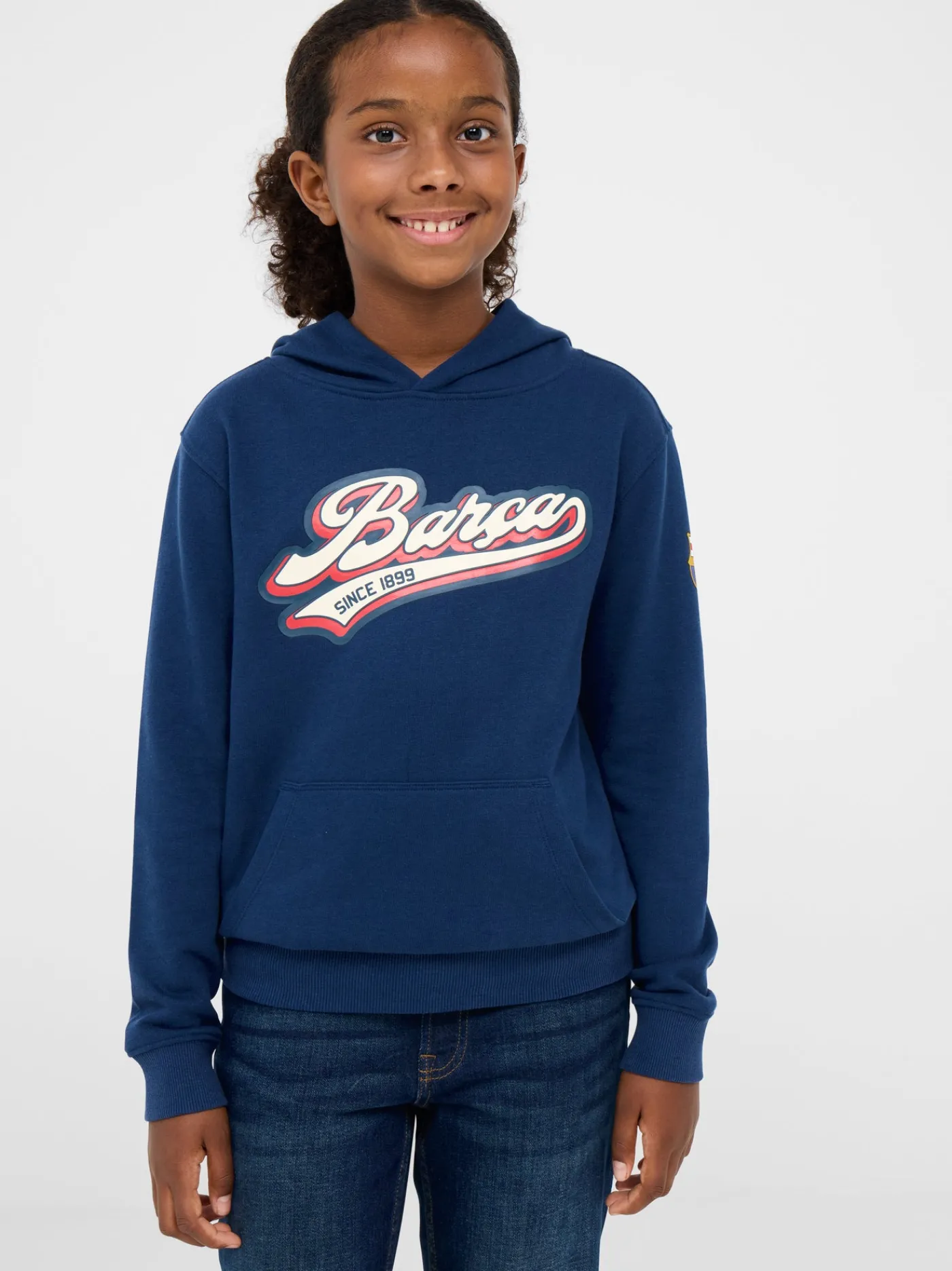Kapuzenpullover blau Barça - Junior | FC Barcelona Store