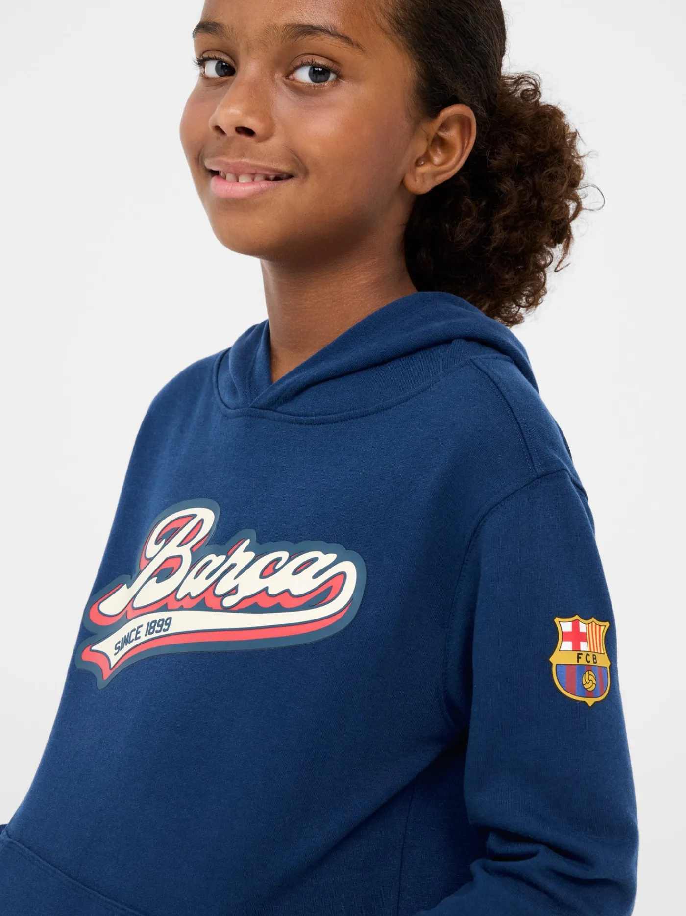 Kapuzenpullover blau Barça - Junior | FC Barcelona Store
