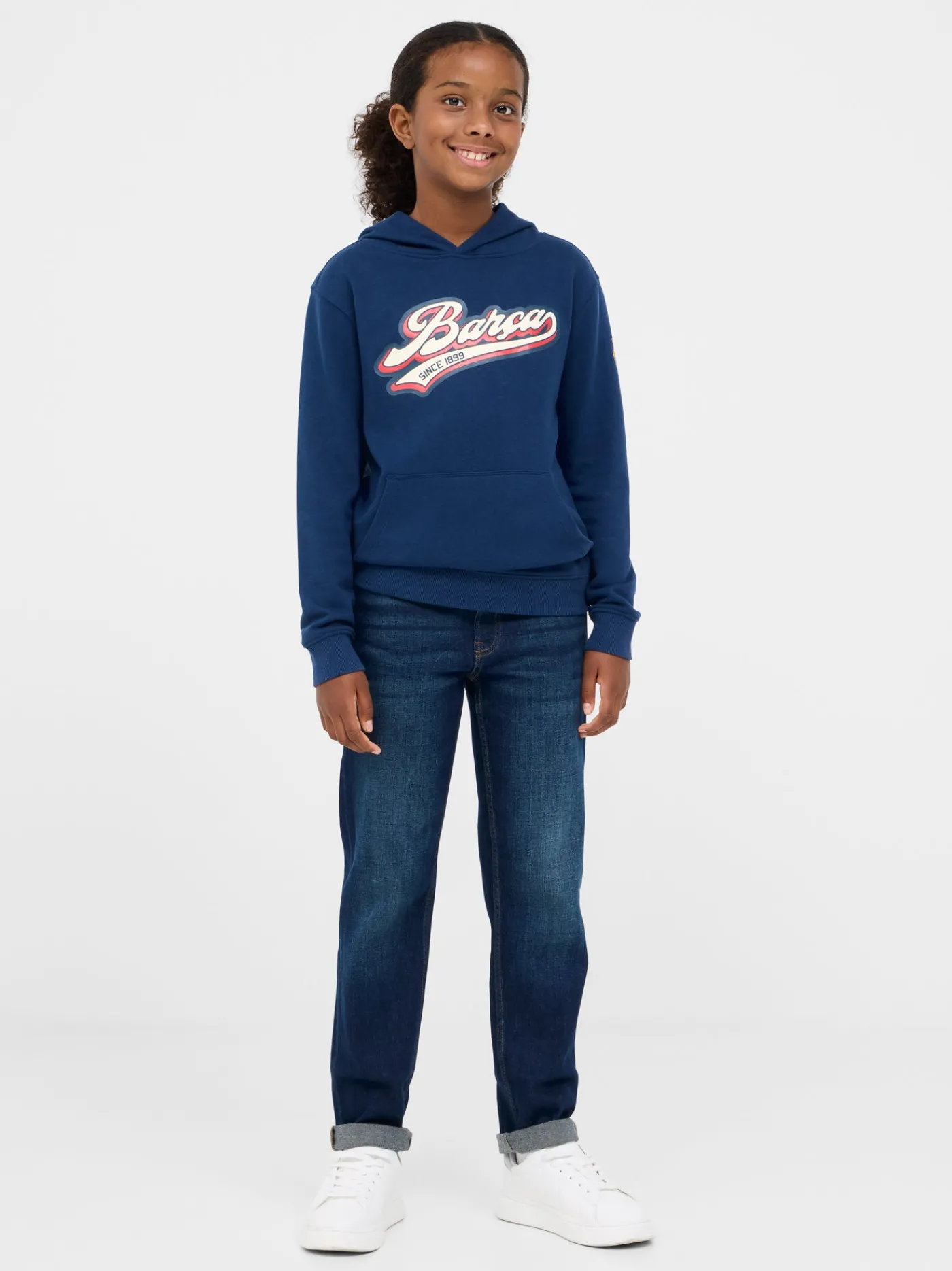 Kapuzenpullover blau Barça - Junior | FC Barcelona Store