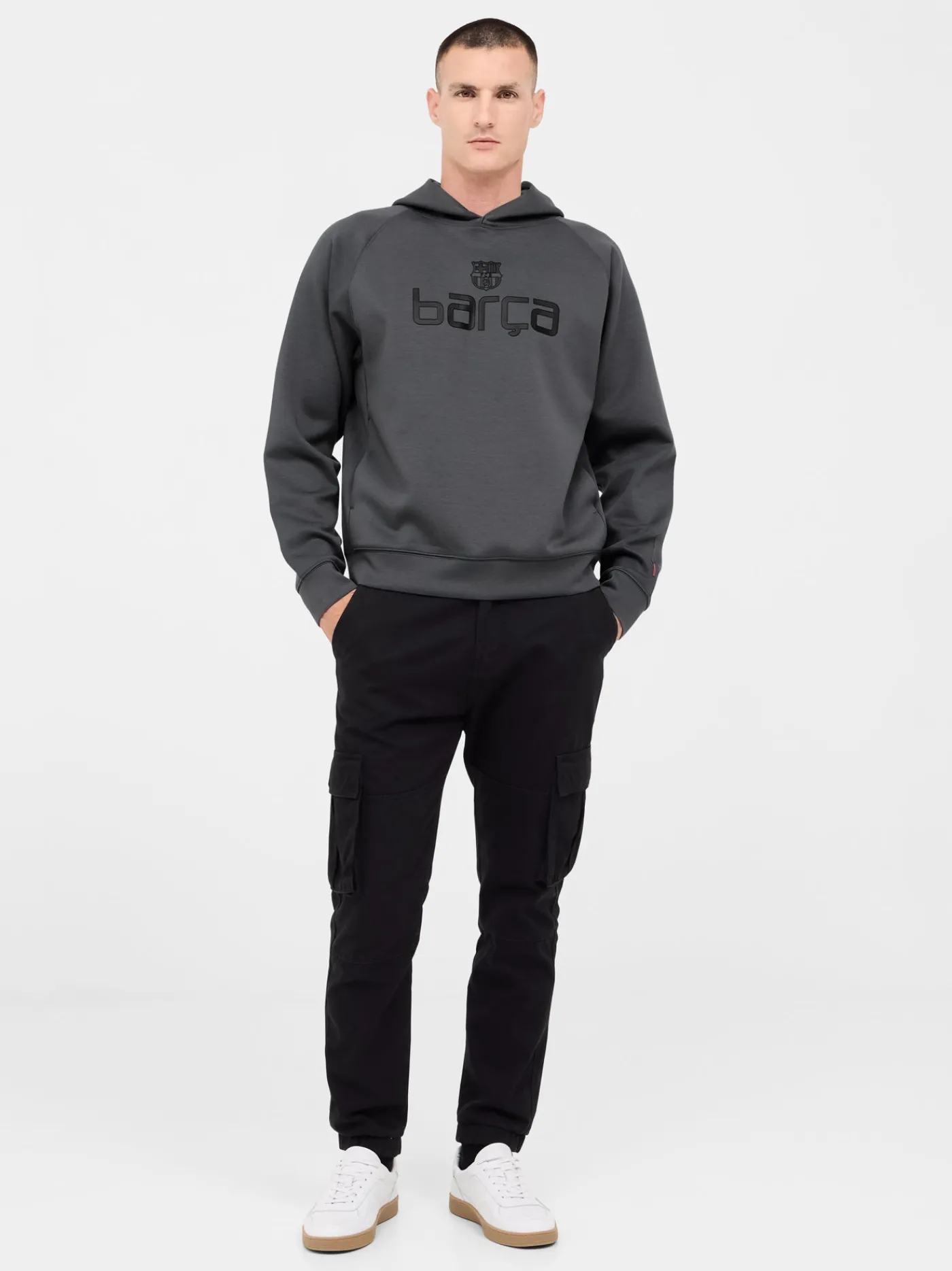 Kapuzenpullover grau Barça | FC Barcelona Fashion
