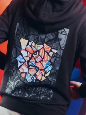 Kapuzenpullover schwarz trencadis Barça - Junior | FC Barcelona Fashion