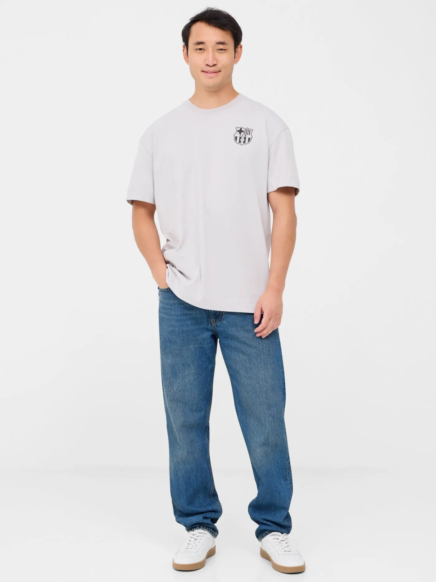 Kurzärmeliges graues T-Shirt Barça | FC Barcelona Sale