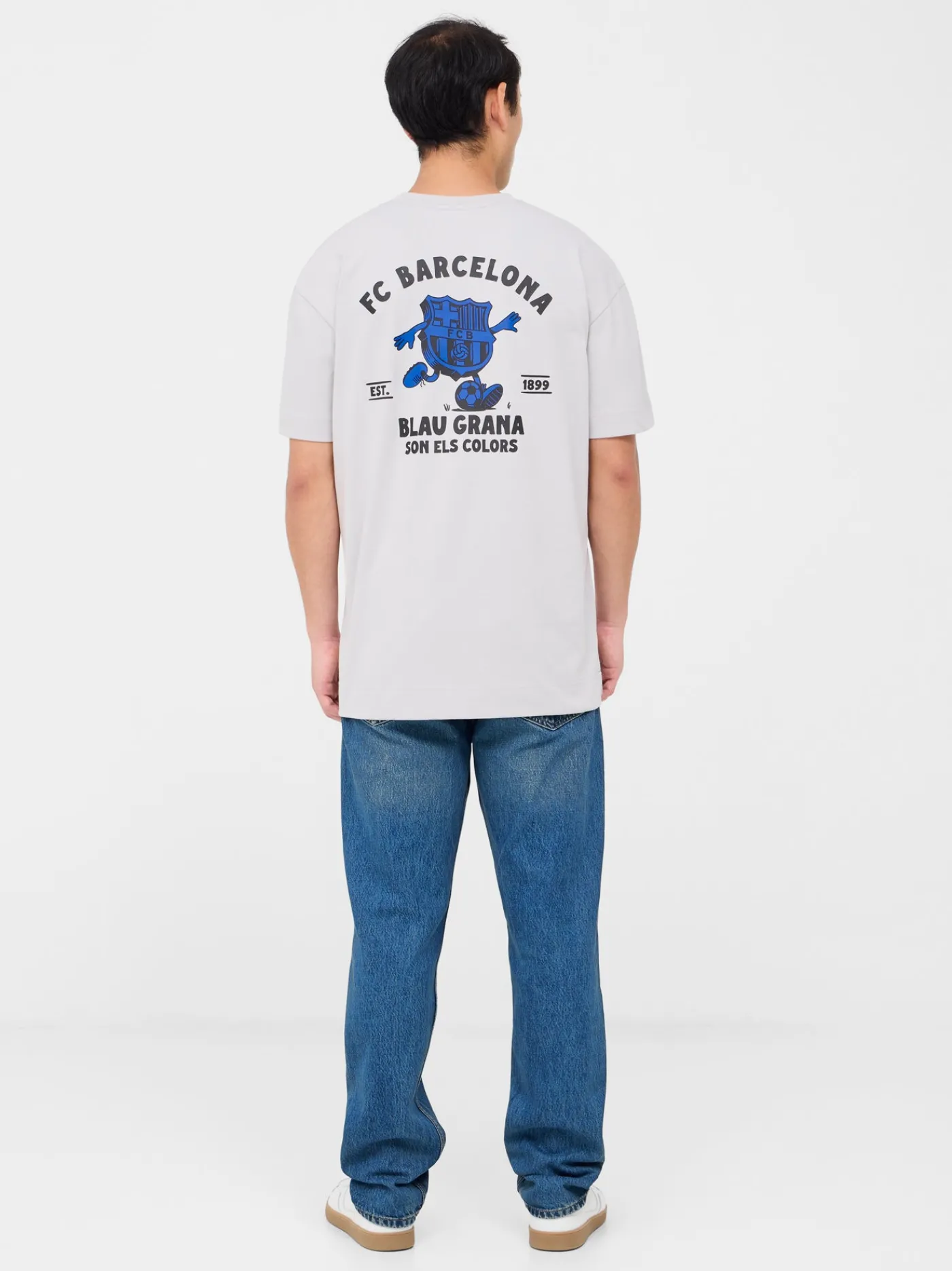 Kurzärmeliges graues T-Shirt Barça | FC Barcelona Sale