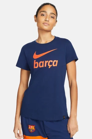 Marineblaues T-Shirt Barça Nike – Damen | FC Barcelona Discount