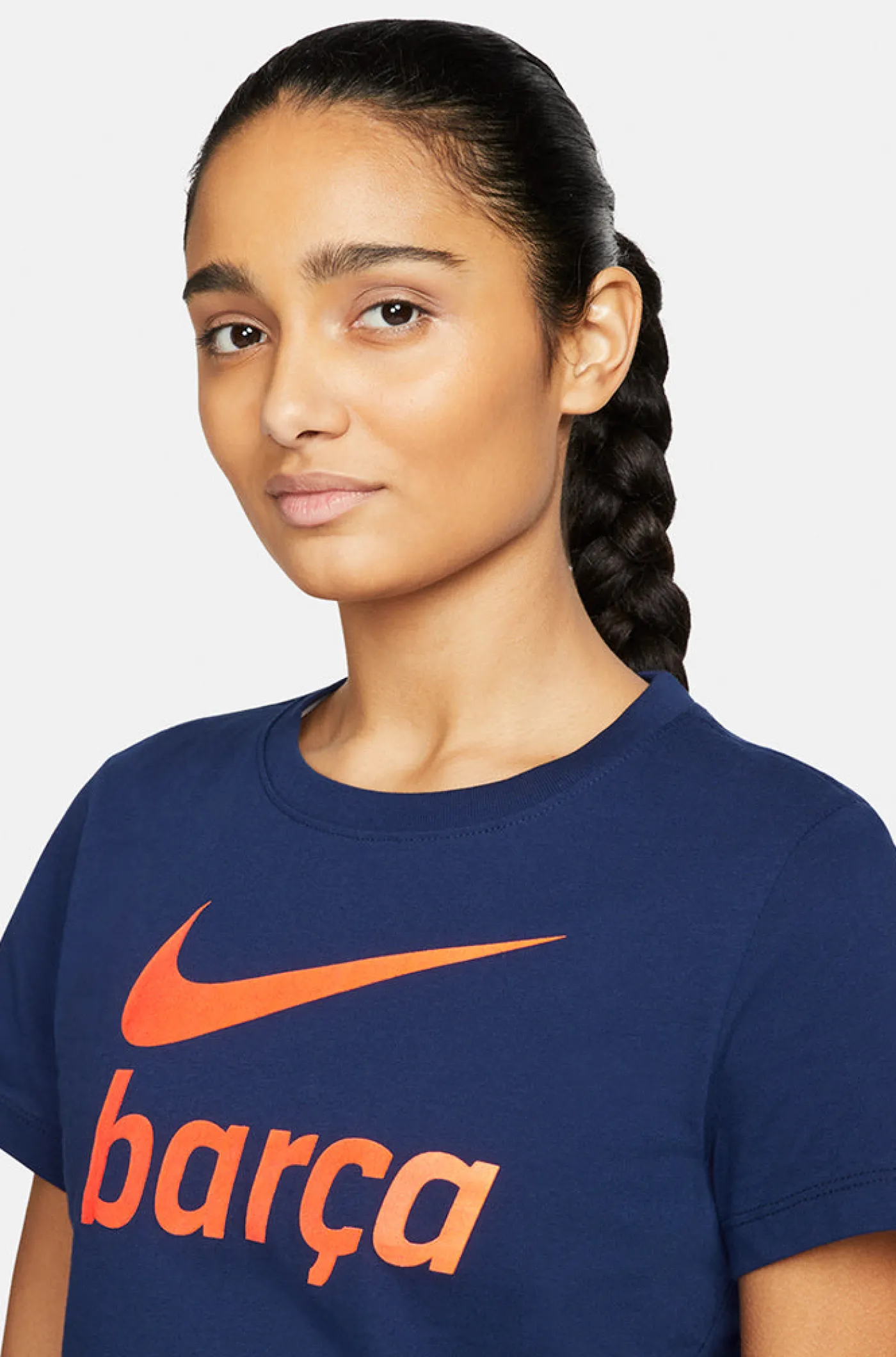 Marineblaues T-Shirt Barça Nike – Damen | FC Barcelona Discount