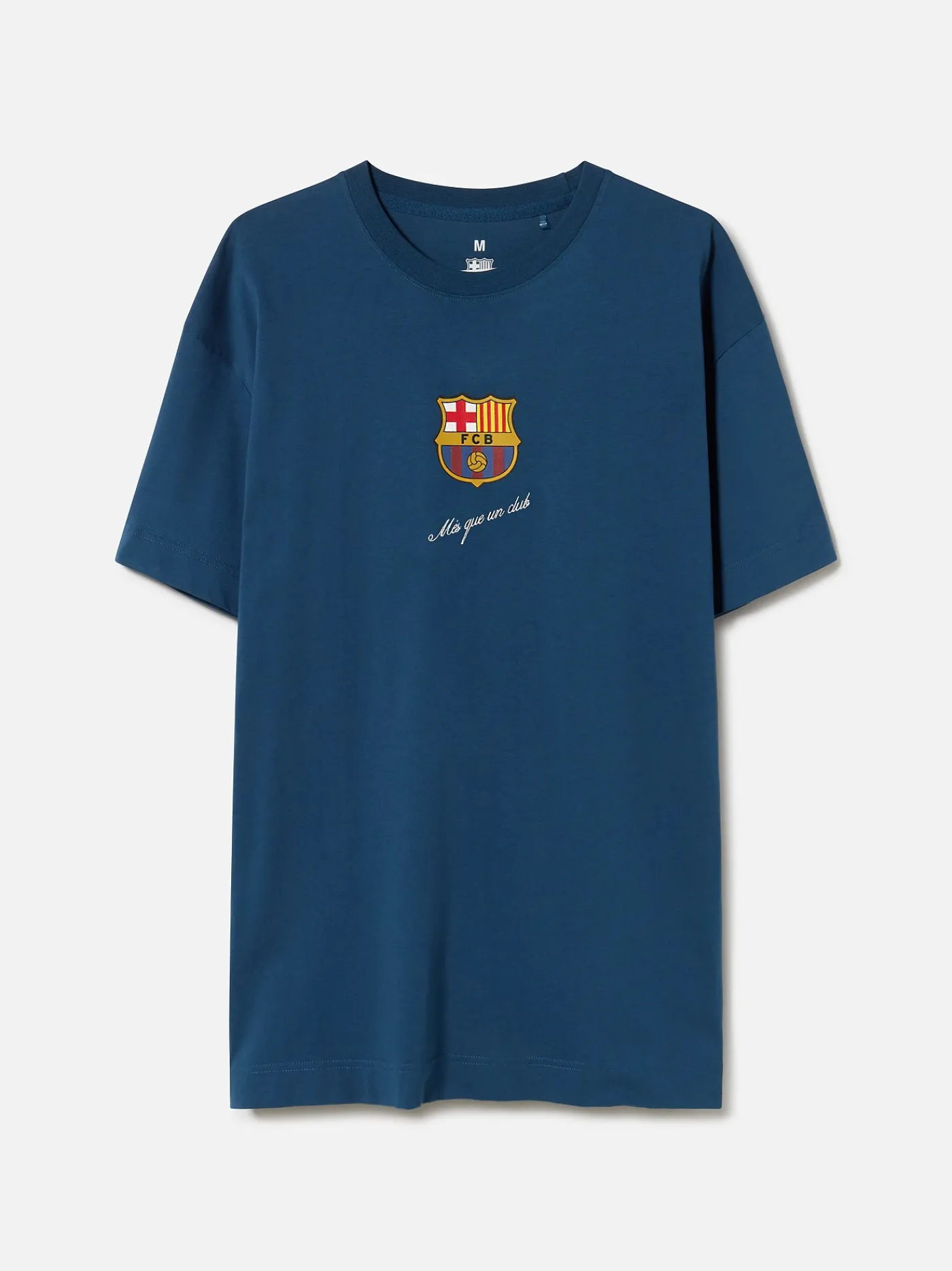 Marineblaues T-Shirt mit Barça-Wappen | FC Barcelona Fashion