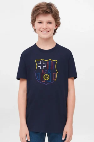 Mehrfarbiges T-Shirt mit Wappen von Barça - Junior | FC Barcelona Fashion