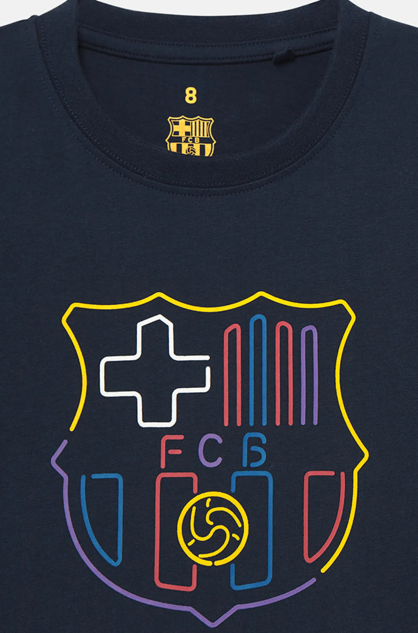 Mehrfarbiges T-Shirt mit Wappen von Barça - Junior | FC Barcelona Fashion