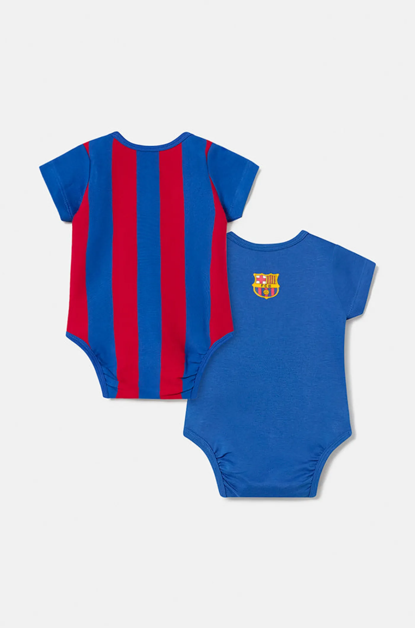 Packung mit 2 animierten Barça-Schild-Bodys – Baby | FC Barcelona Discount