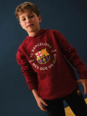 Roter Hoodie mit Barça-Emblem - Junior | FC Barcelona Online