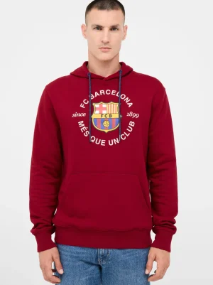 Roter Hoodie mit Barça-Emblem | FC Barcelona Shop