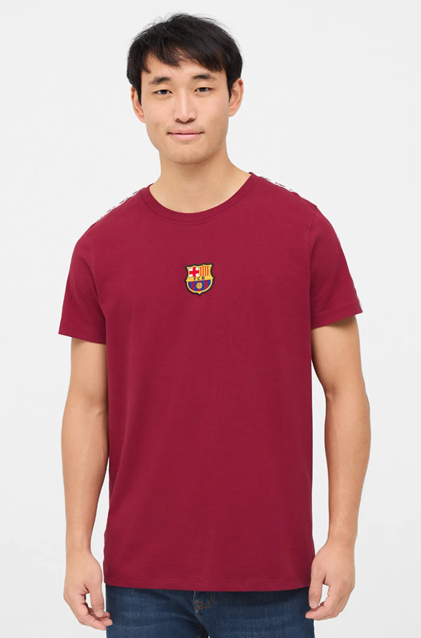 Rotes T-Shirt mit Barça-Wappen | FC Barcelona Flash Sale