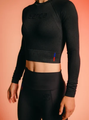 Schwarzes Crop-Top Barça - Damen | FC Barcelona Flash Sale