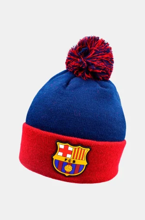 Strickmütze des mit Wappen und Bommel | FC Barcelona Hot