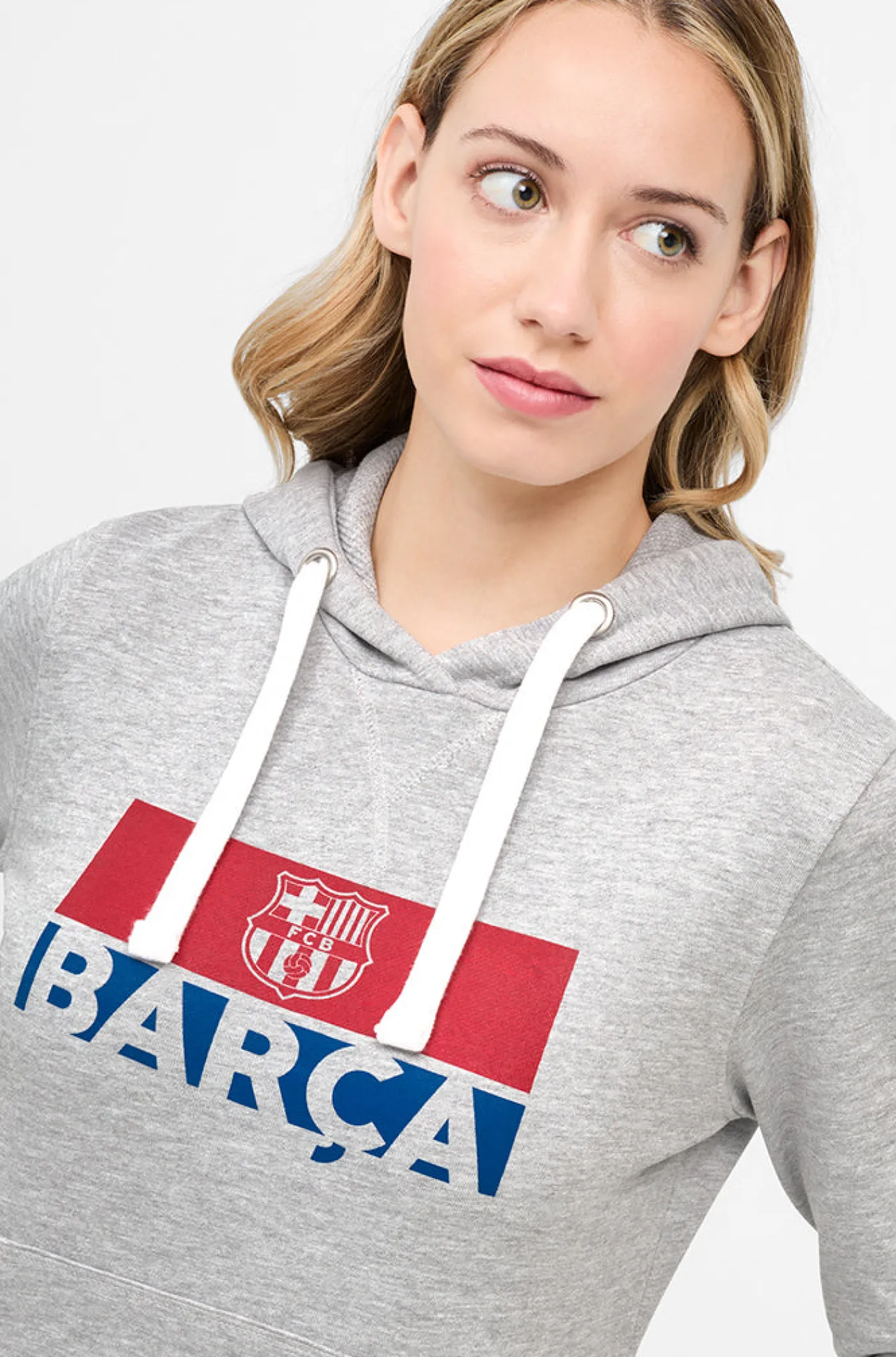 Sweatshirt mit Kängurutasche mit Wappen Barça | FC Barcelona Outlet