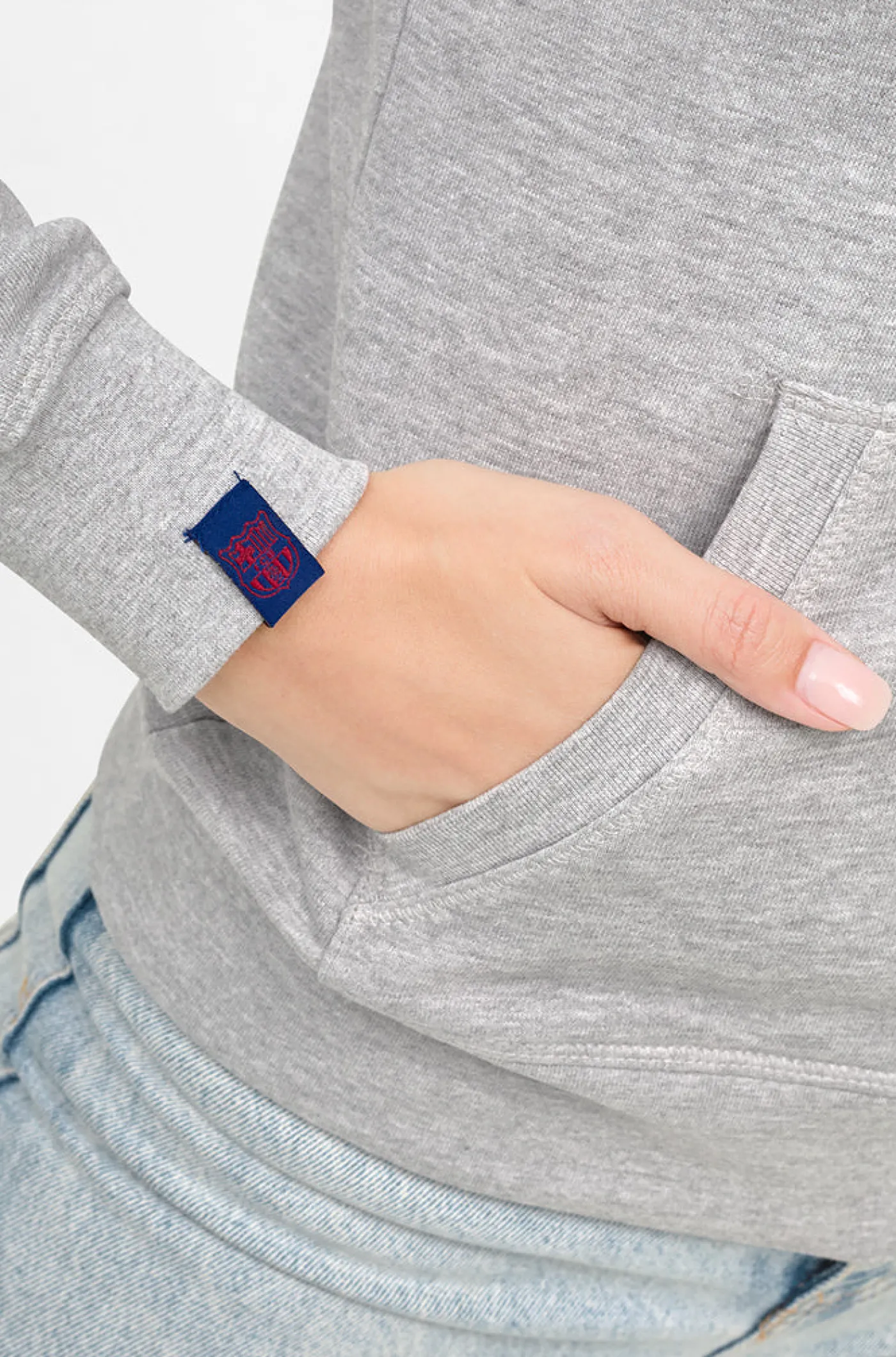 Sweatshirt mit Kängurutasche mit Wappen Barça | FC Barcelona Outlet
