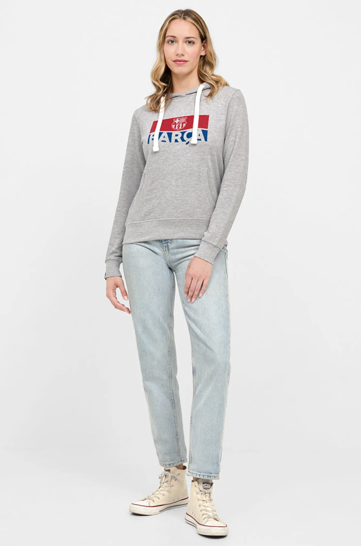 Sweatshirt mit Kängurutasche mit Wappen Barça | FC Barcelona Outlet
