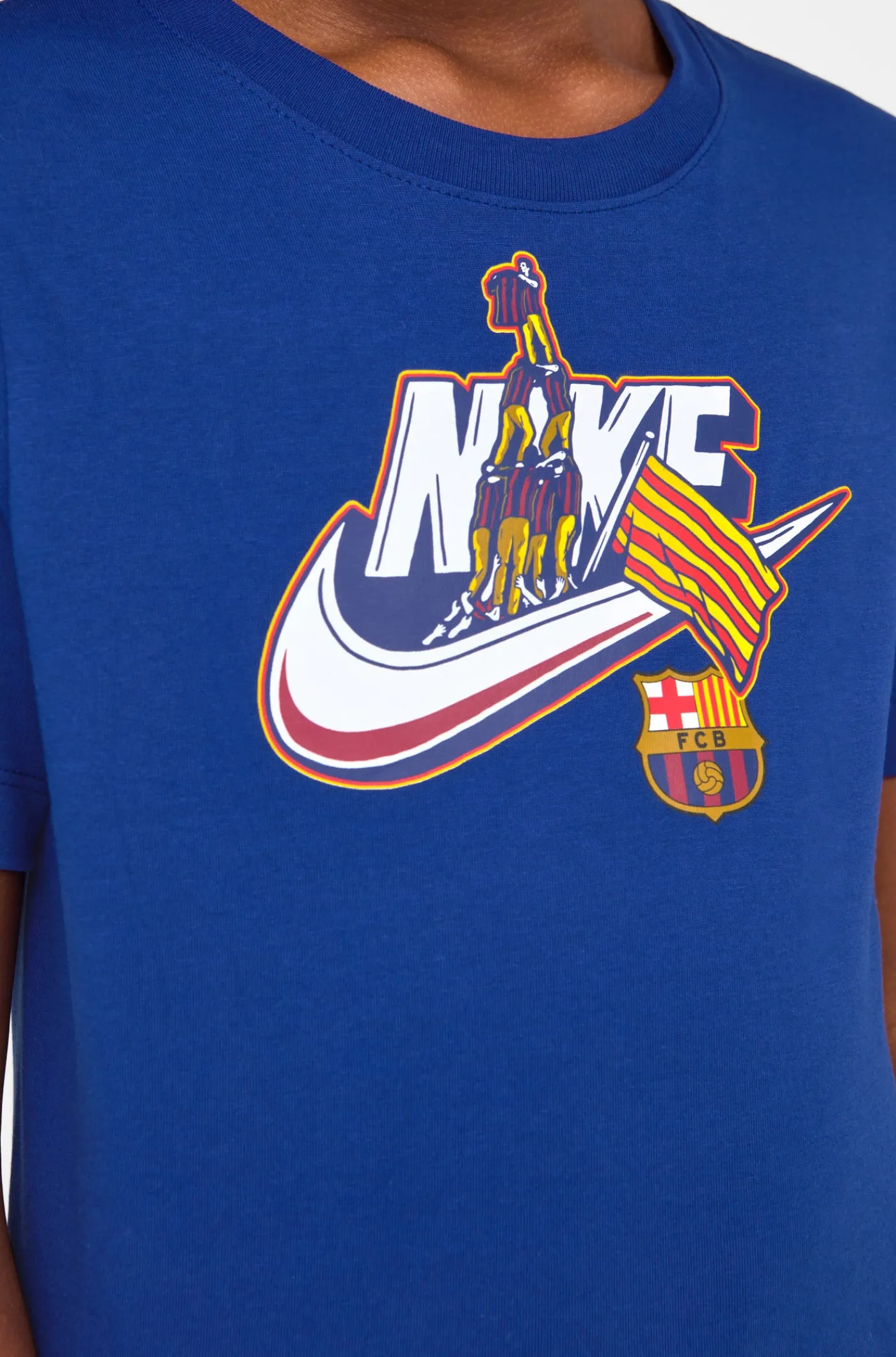 T-Shirt Castellers blaues Barça Nike – Junior | FC Barcelona New