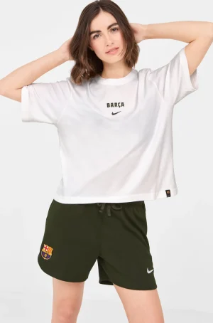 T-Shirt kurzärmeliges weißes Barça Nike – Damen | FC Barcelona Online