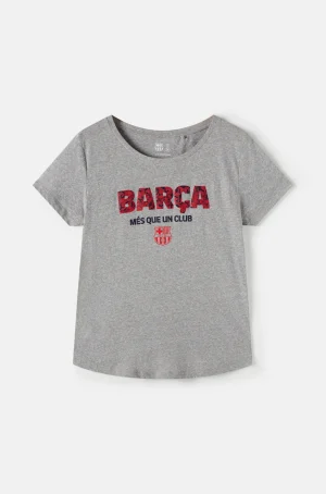 T-Shirt „Més que un club“ - Grau meliert | FC Barcelona Cheap